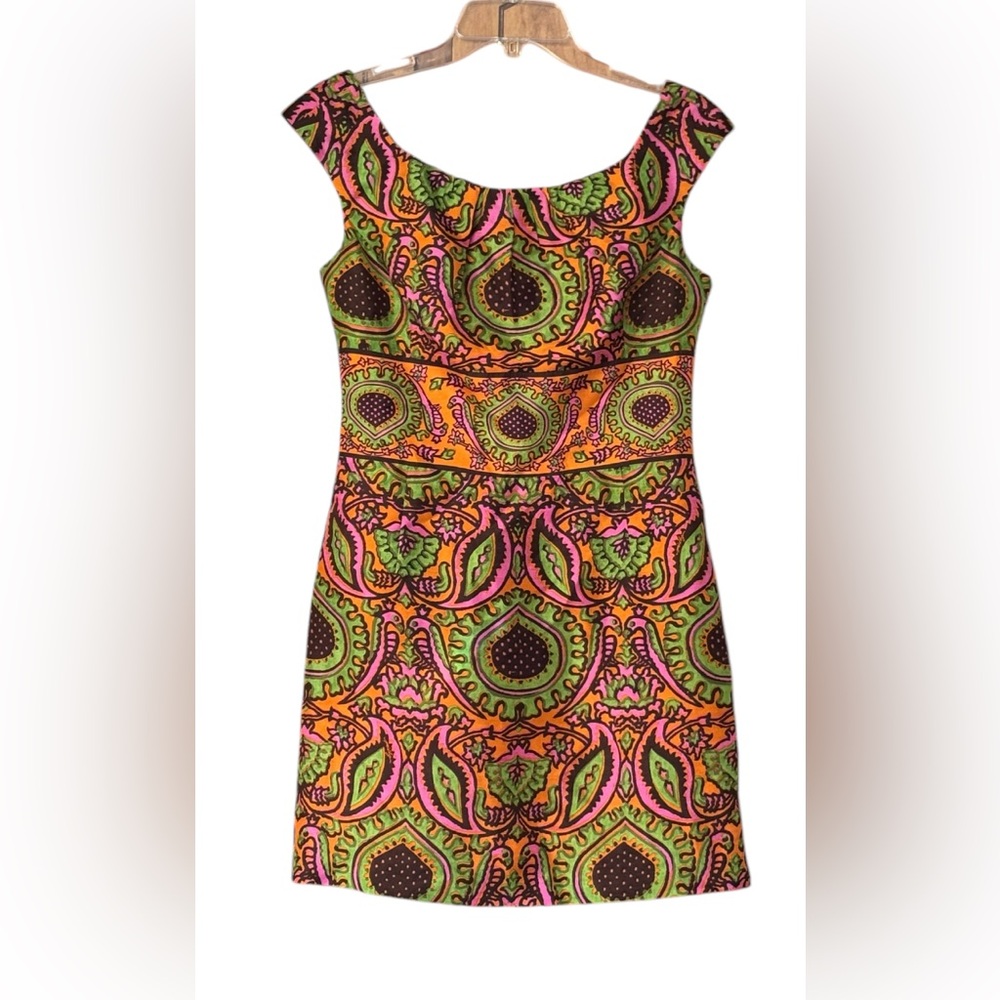 EUC Milly of New York Paisley Silk Sleeveless Dress